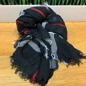 Classic Check Gauge Scarf All Weather Black